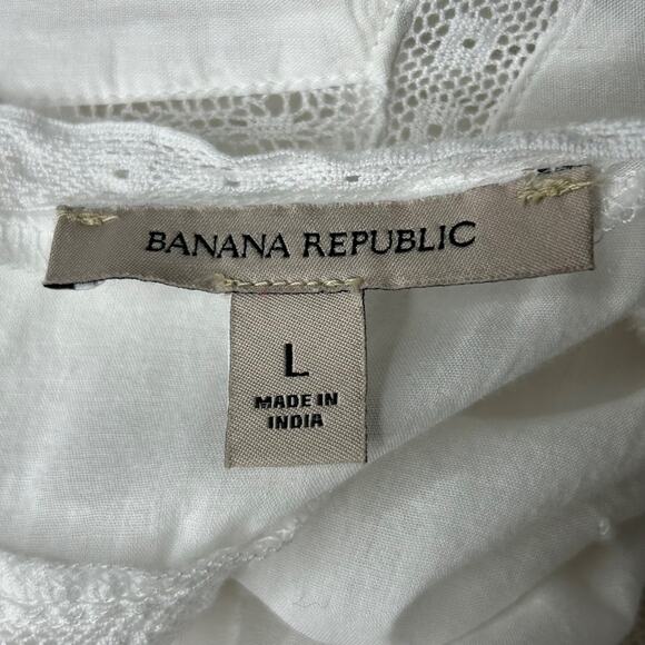 Banana Republic White Selene Embroidered Midi Dress Size Large - Picture 6 of 16